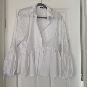 NEVER WORN Asos Design Dropped Wait Peplum Shirt